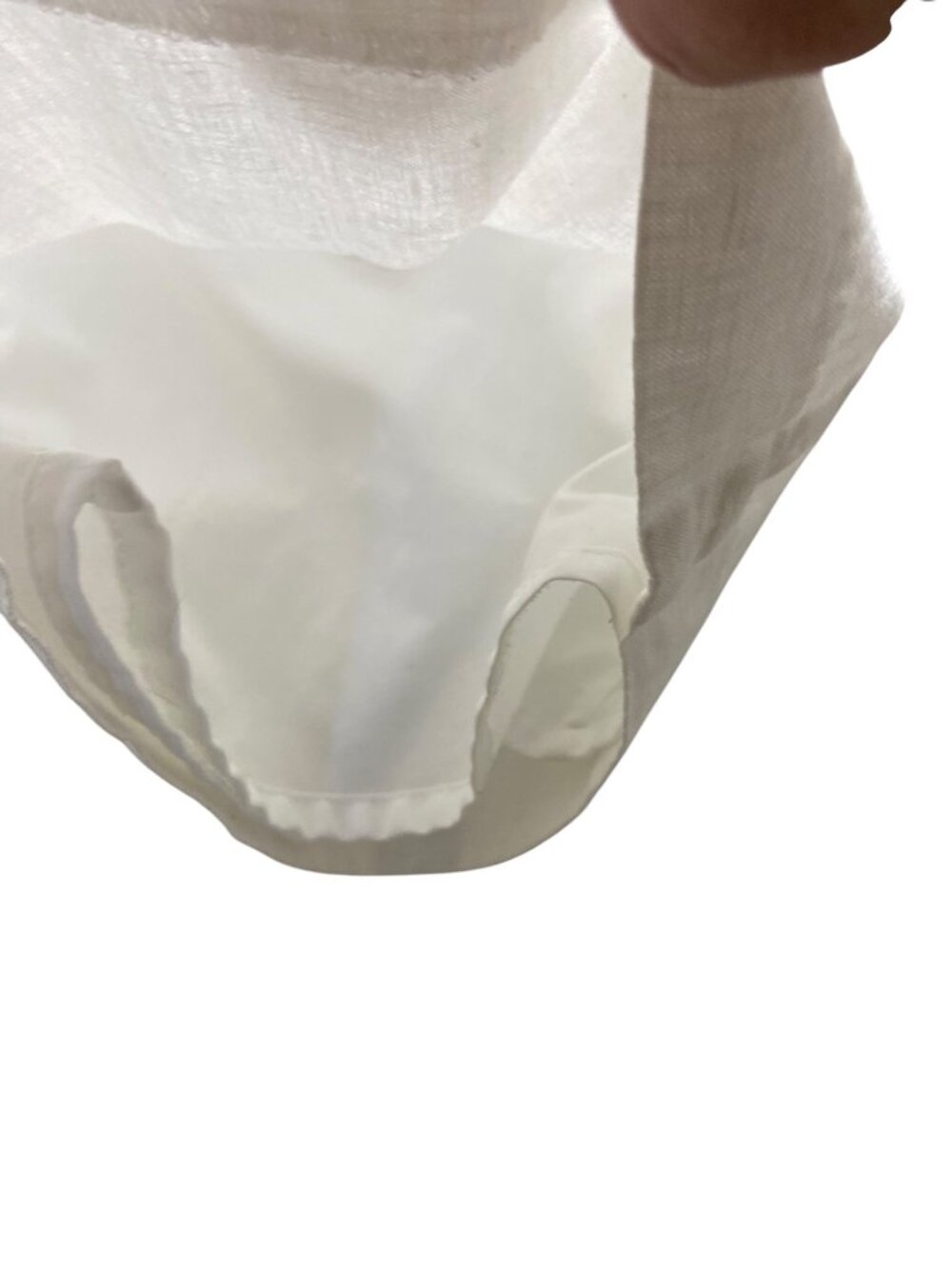 1901 Linen Blend Lined Pants White Size M Beach Coastal Minimalist Vacation Cute - Picture 8 of 14